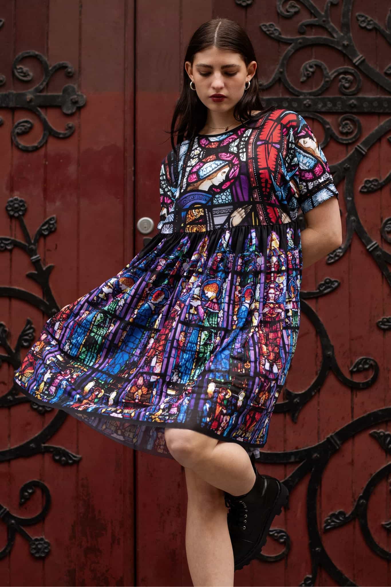 Adoration Of The Sacred Heart Sheer Smock Dress - Image 6