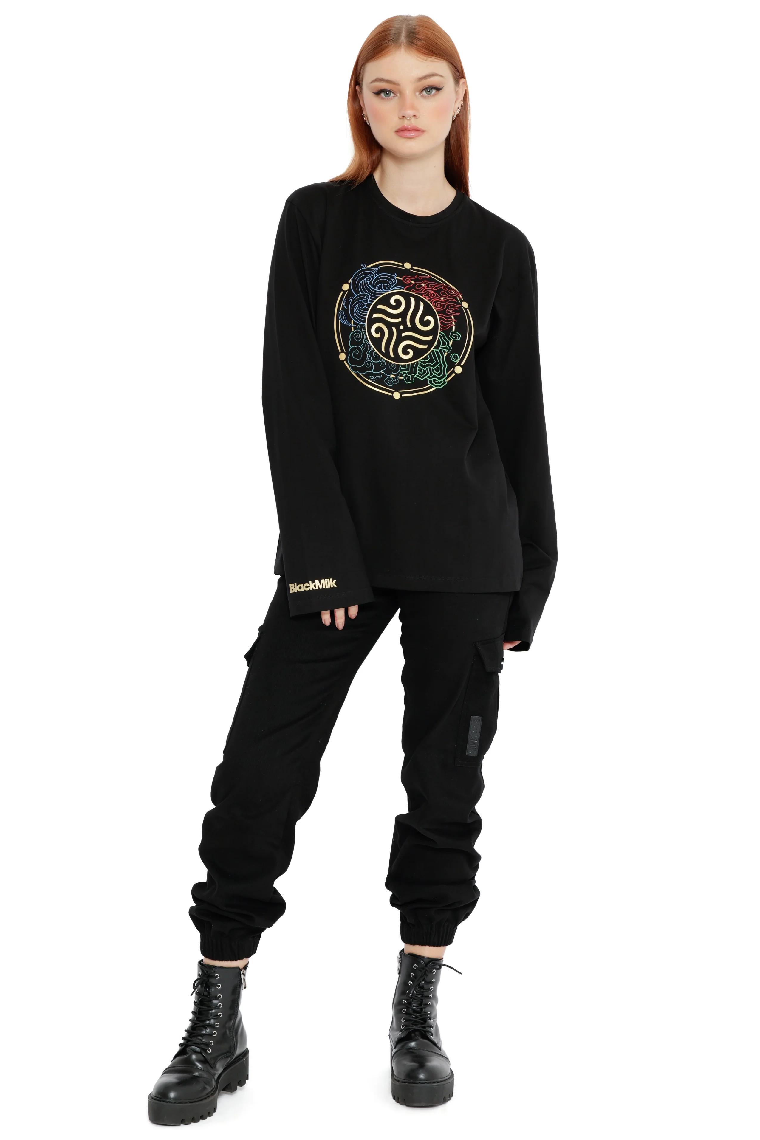 All Elements Talisman Long Sleeve Oversized Boyfriend Tee - Image 4
