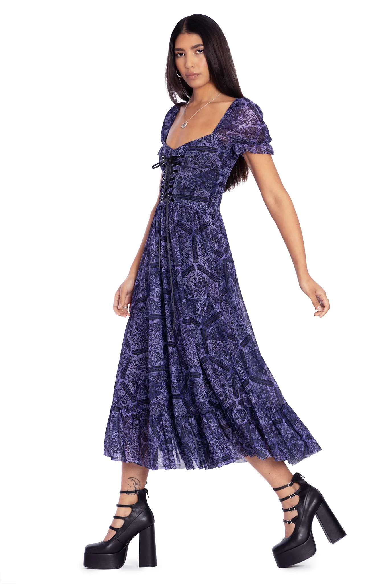 As Above So Below Sheer Corseted Midaxi Dress - Image 5