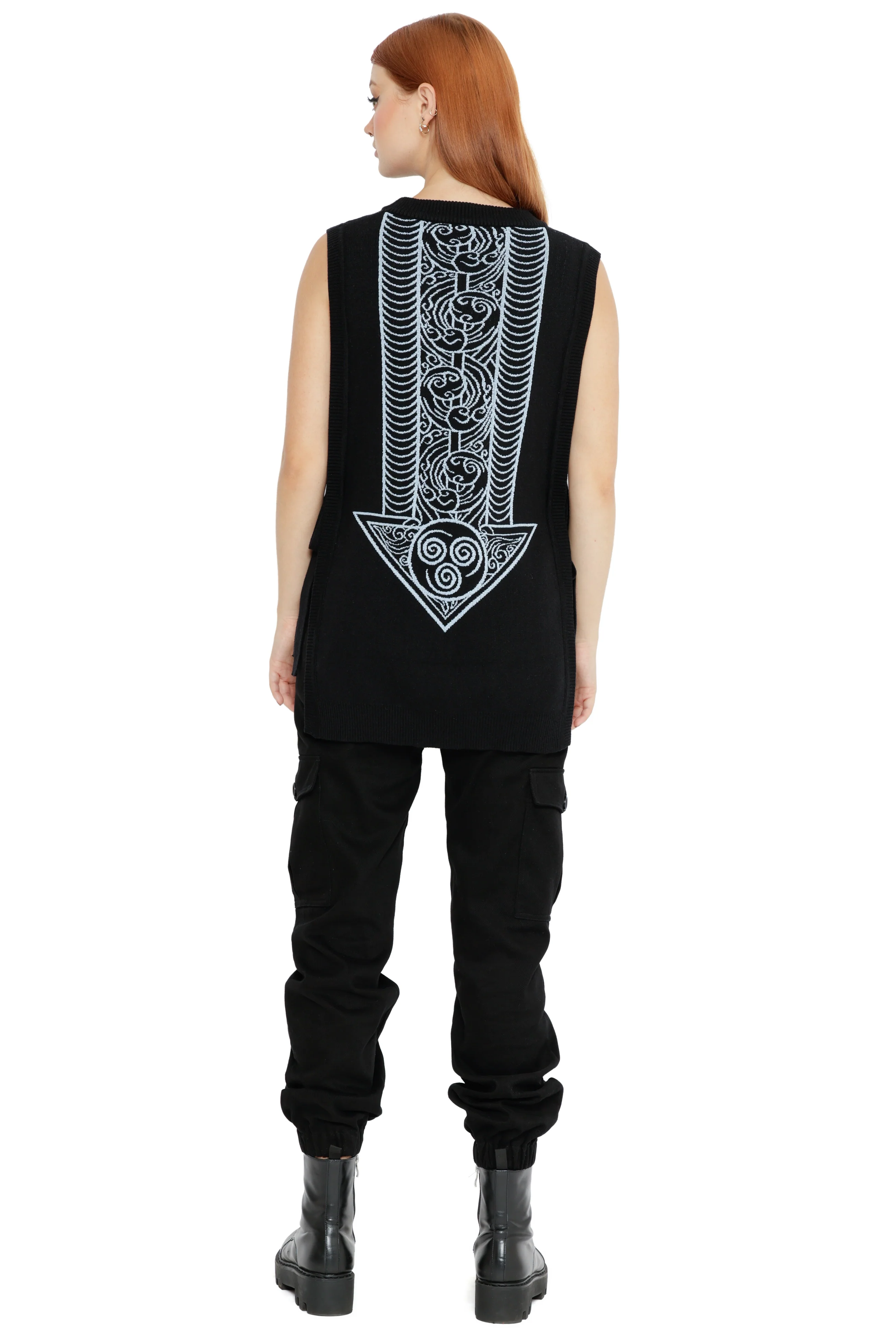 Avatar State Tie Side Oversized Knit Vest - Image 5