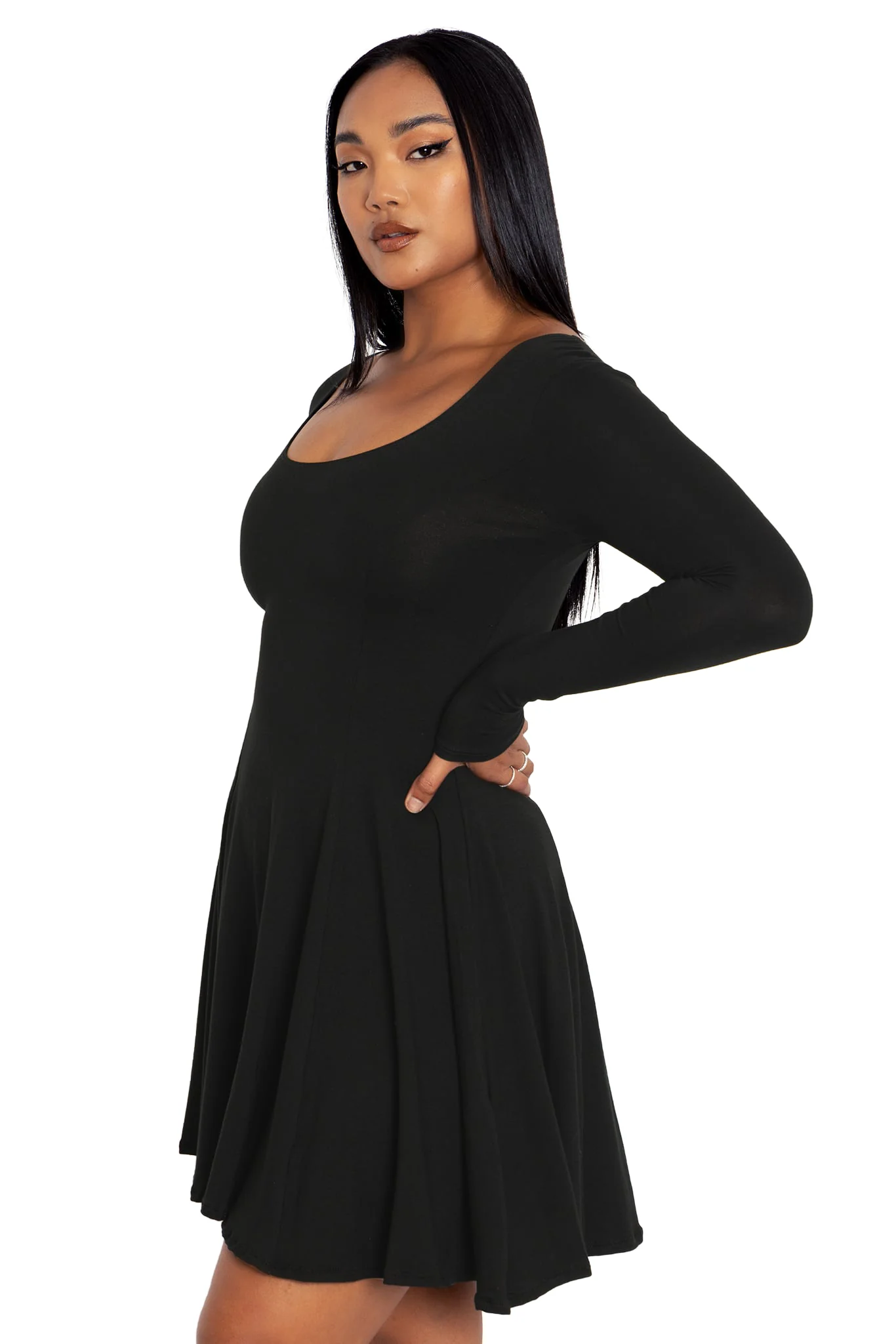 Black Long Sleeve Evil Cheerleader Dress - Image 6