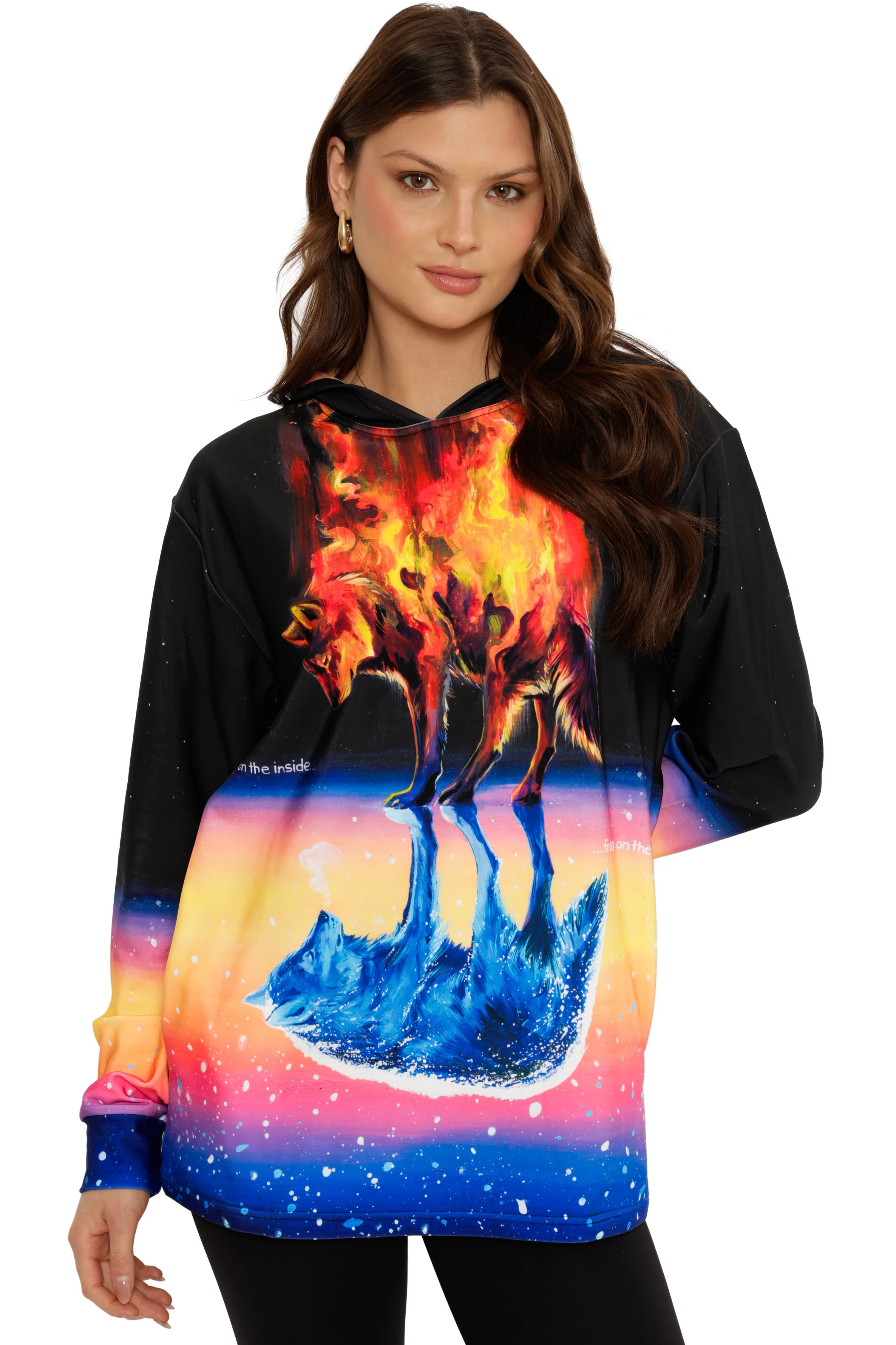 Burning On The Inside Hoodie Sweater - Image 5