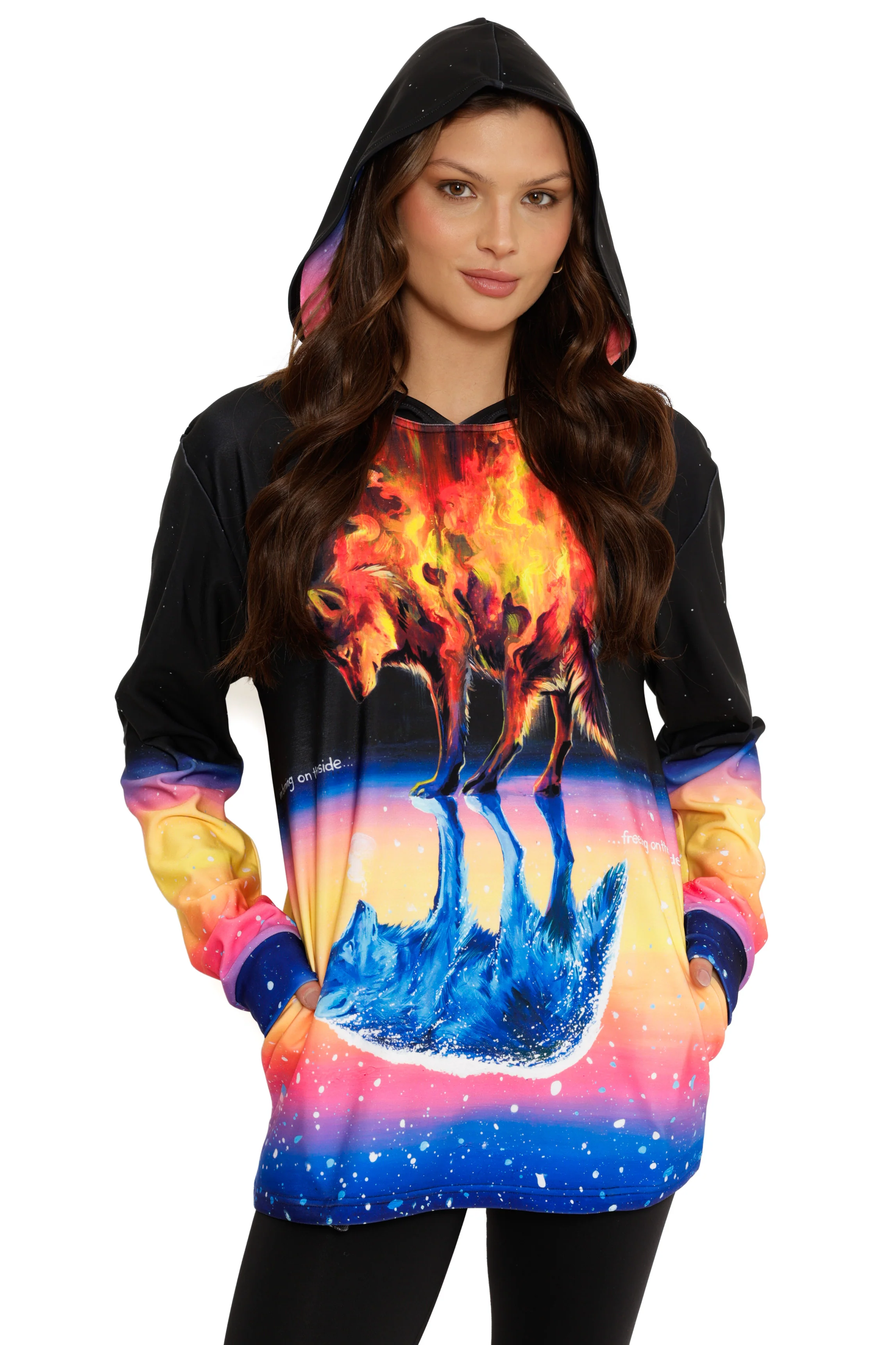 Burning On The Inside Hoodie Sweater - Image 6