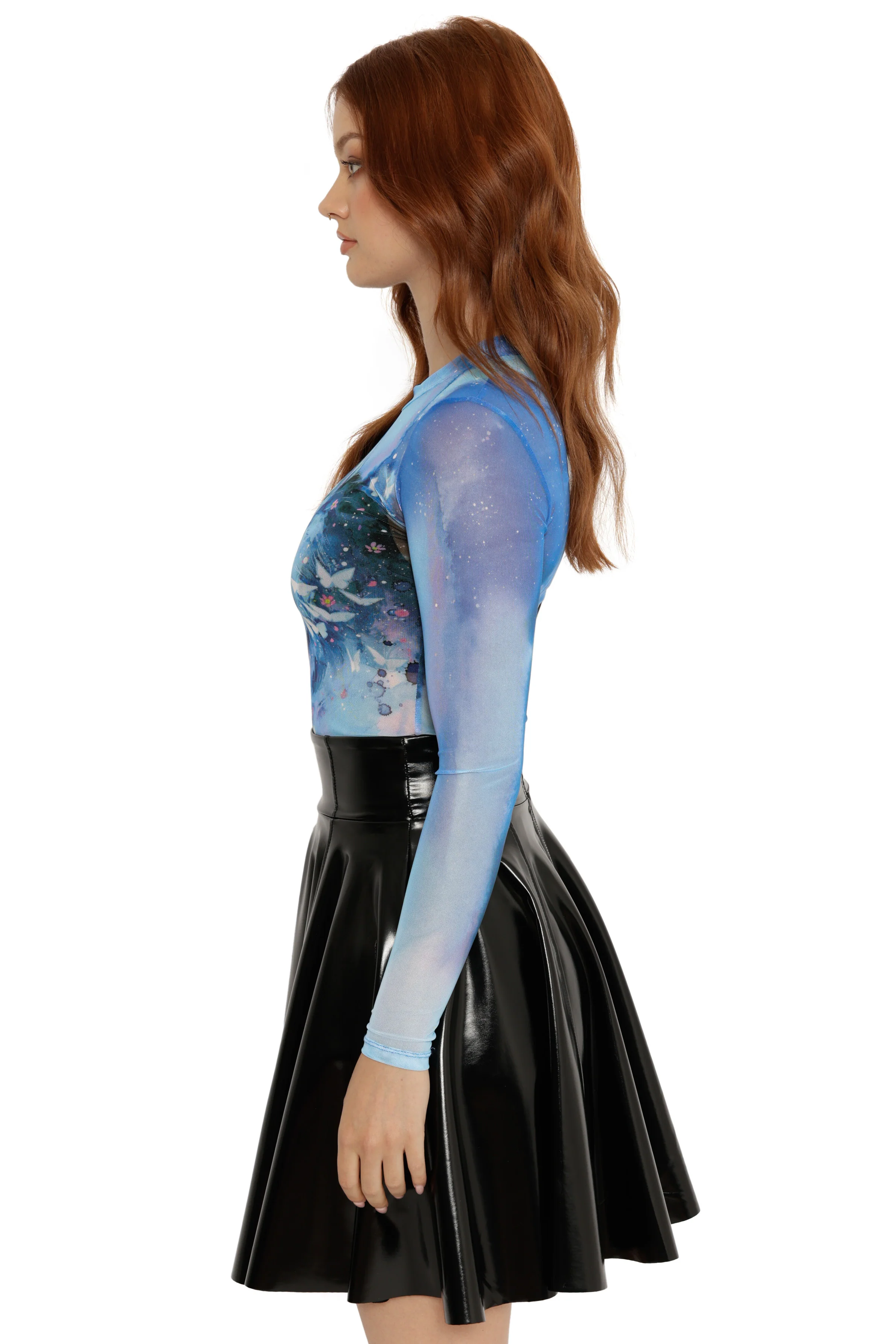 Celestial Beast Sheer High Neck Long Sleeve Top - Image 6