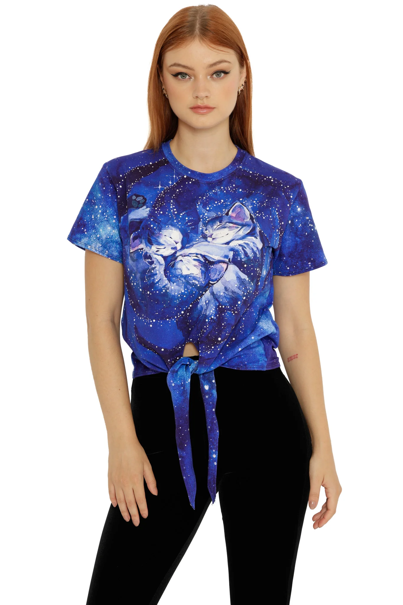 Celestial Cuddling Tie Front Tee - Image 3