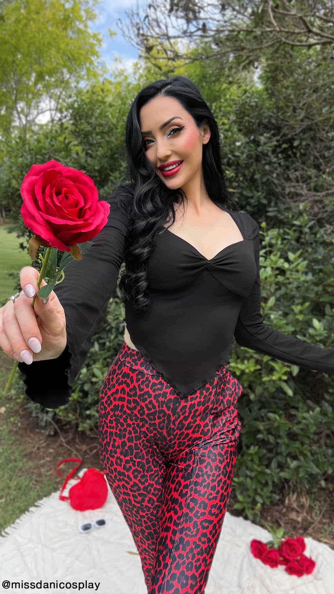 Claws Out Red Matte Cuffed Pants - Image 4