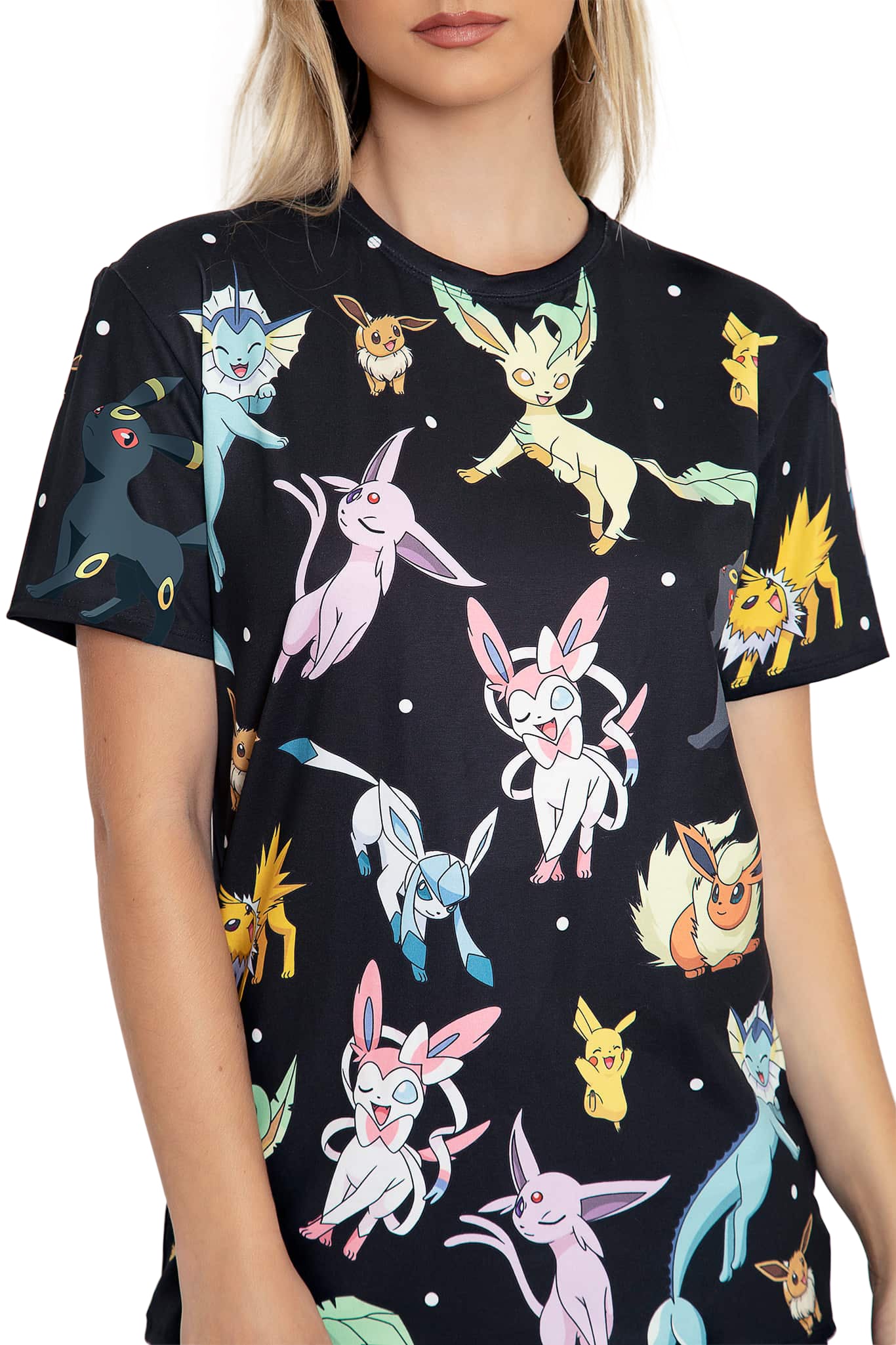 Eevee Evolution Black Boyfriend Tee - Image 3