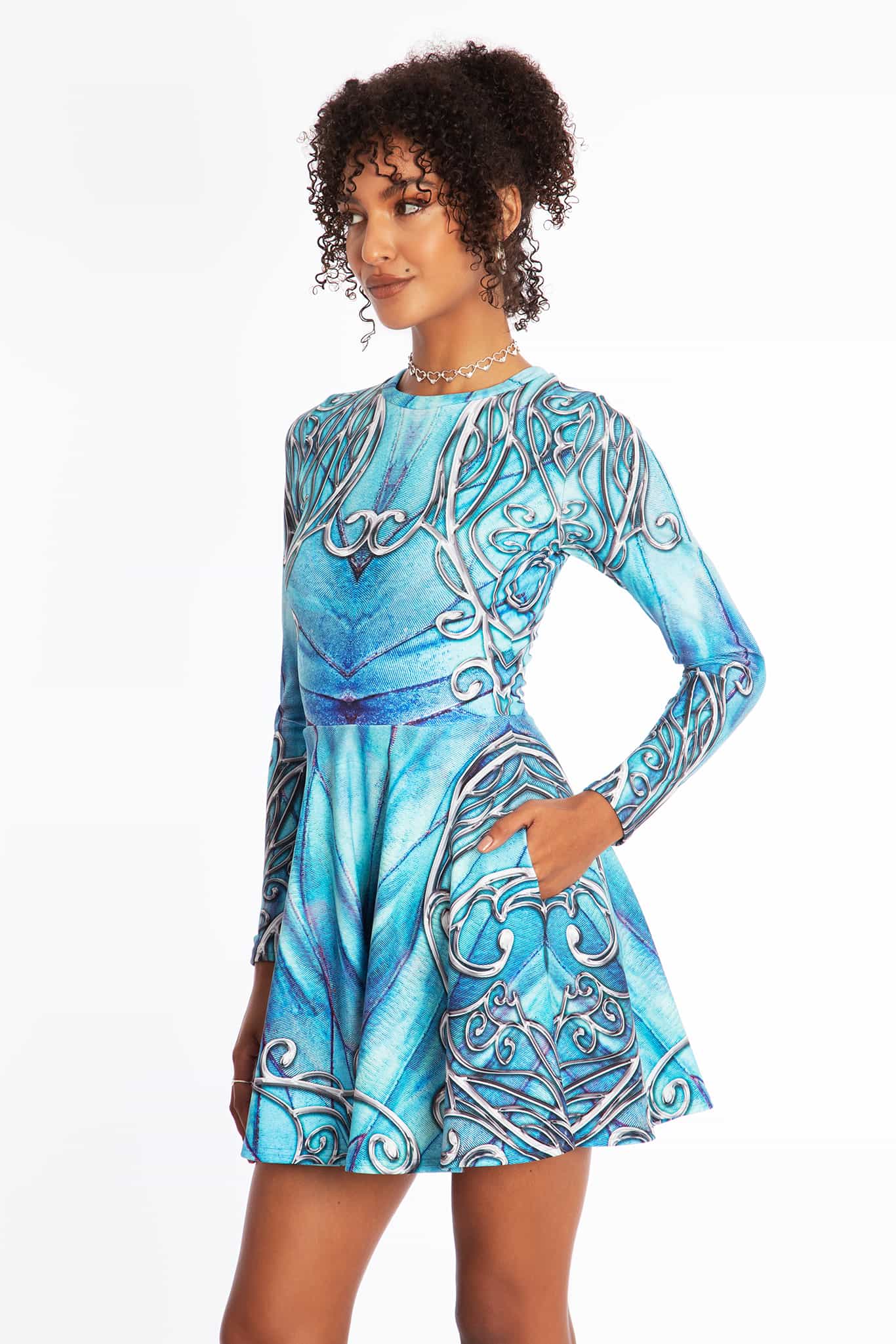 Fairy Kingdom Toastie Long Sleeve Skater Dress - Image 7