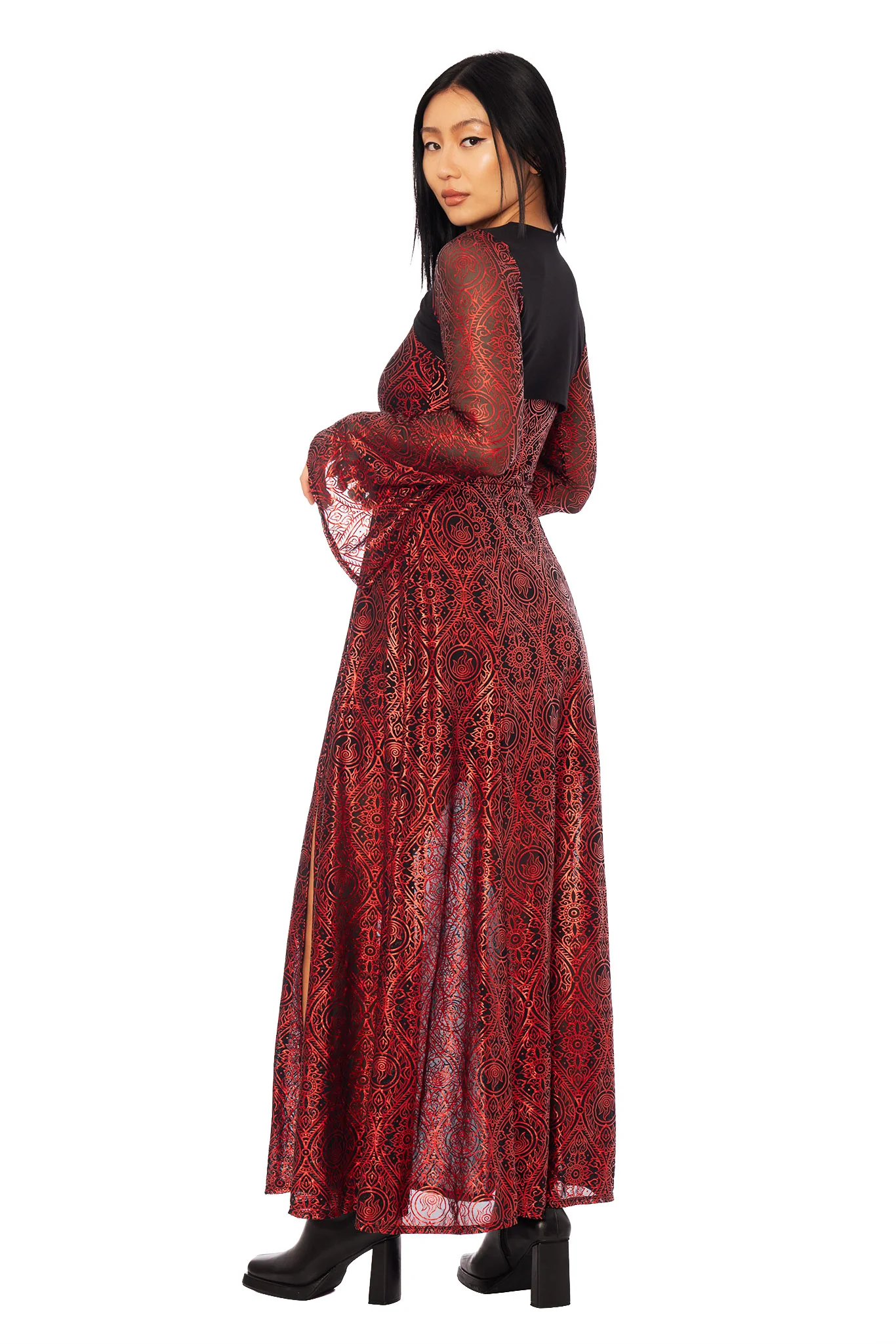 Fire Nation Long Sleeve Bolero Maxi Dress - Image 5