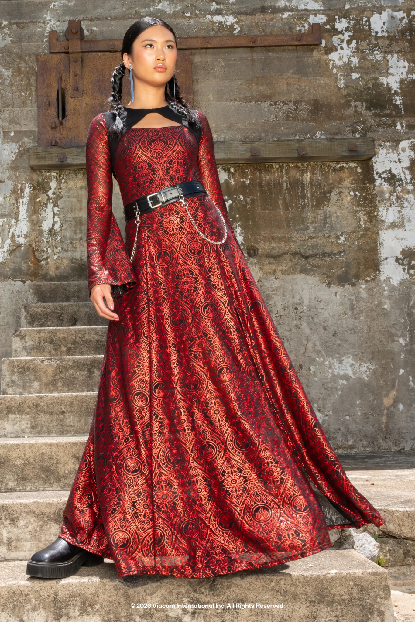 Fire Nation Long Sleeve Bolero Maxi Dress - Image 9