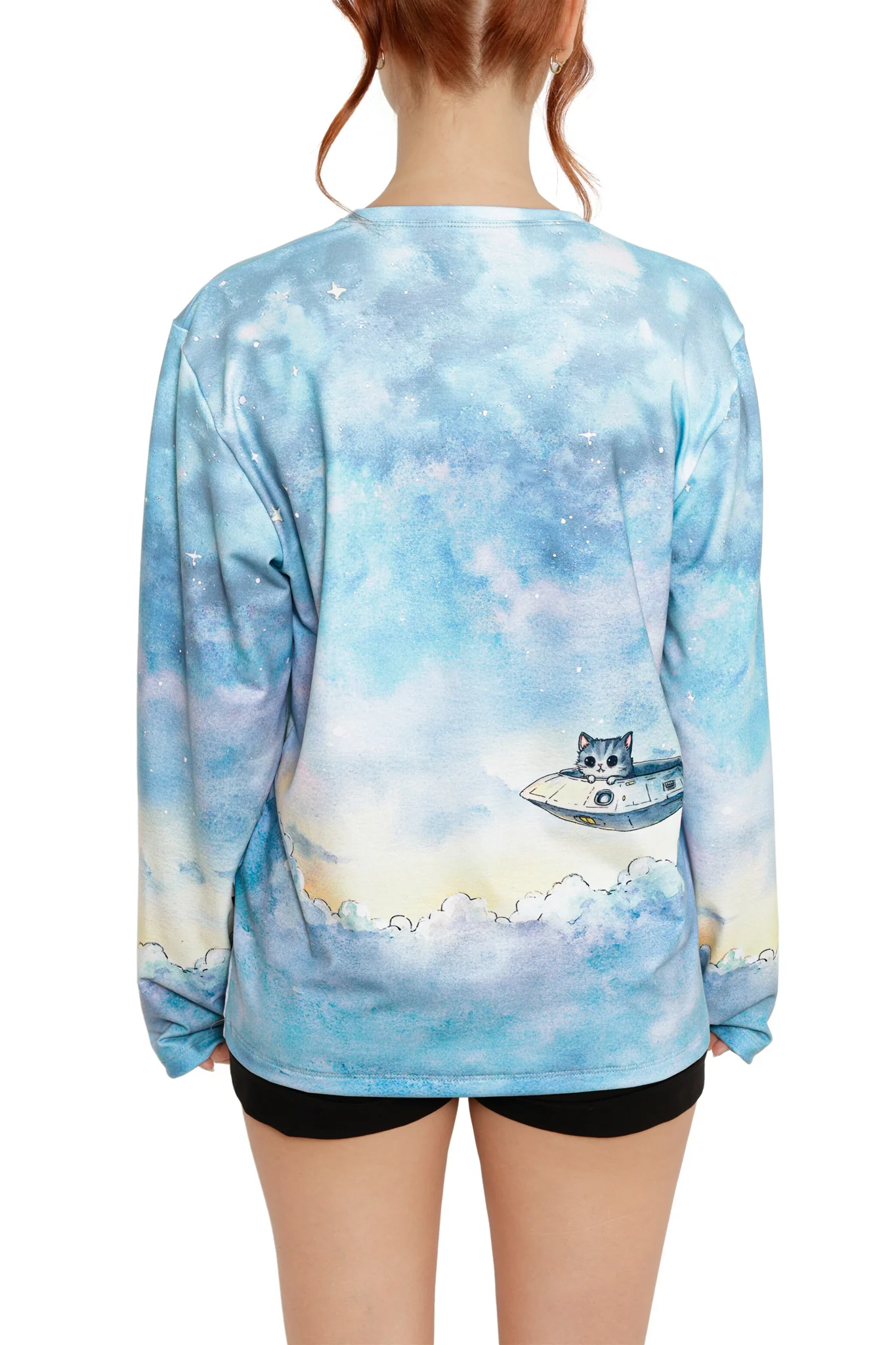 Lets Get Outta Here Oversized Long Sleeve Boyfriend Tee - Image 3