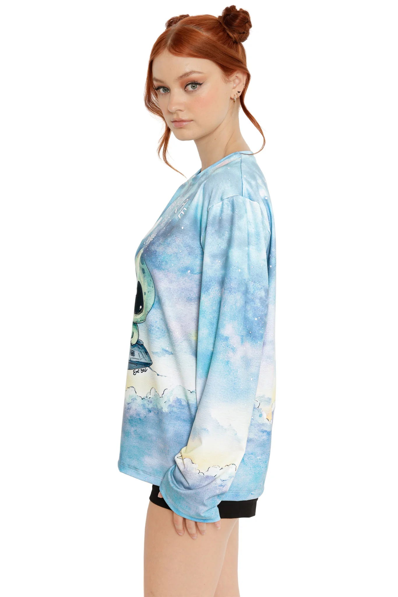 Lets Get Outta Here Oversized Long Sleeve Boyfriend Tee - Image 4