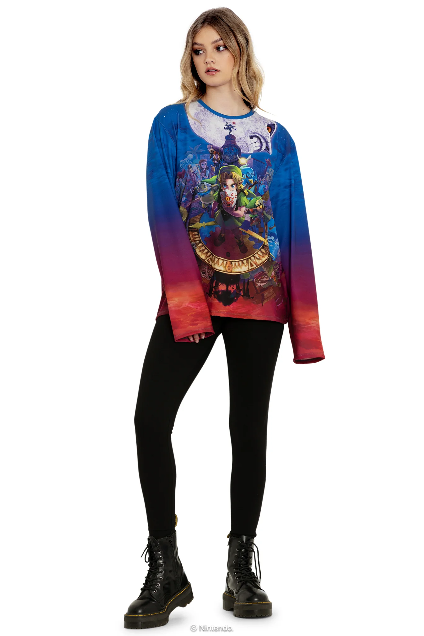 Majora's Mask Cover Long Sleeve Oversized BFT - Image 5