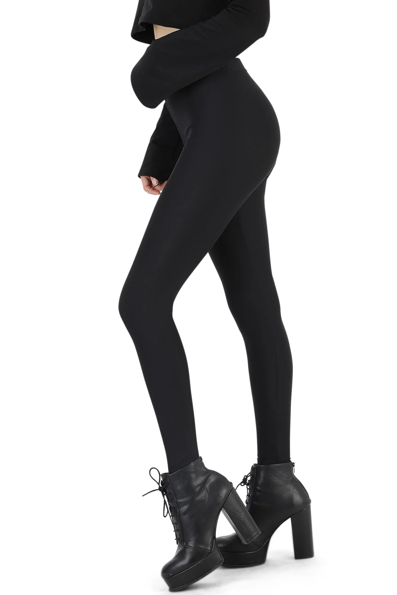 Matte Black Leggings - Image 3