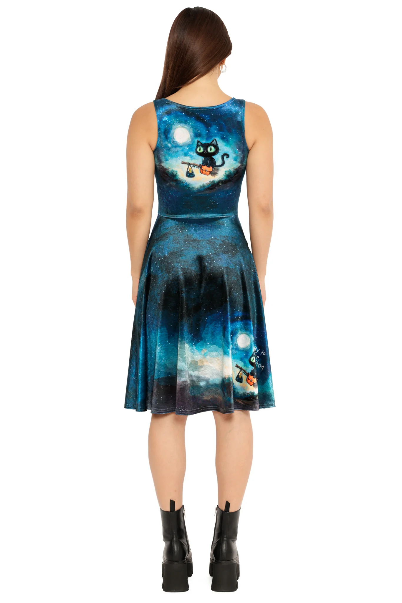 Mayhem and Mischief Velvet Princess Midi Dress - Image 4
