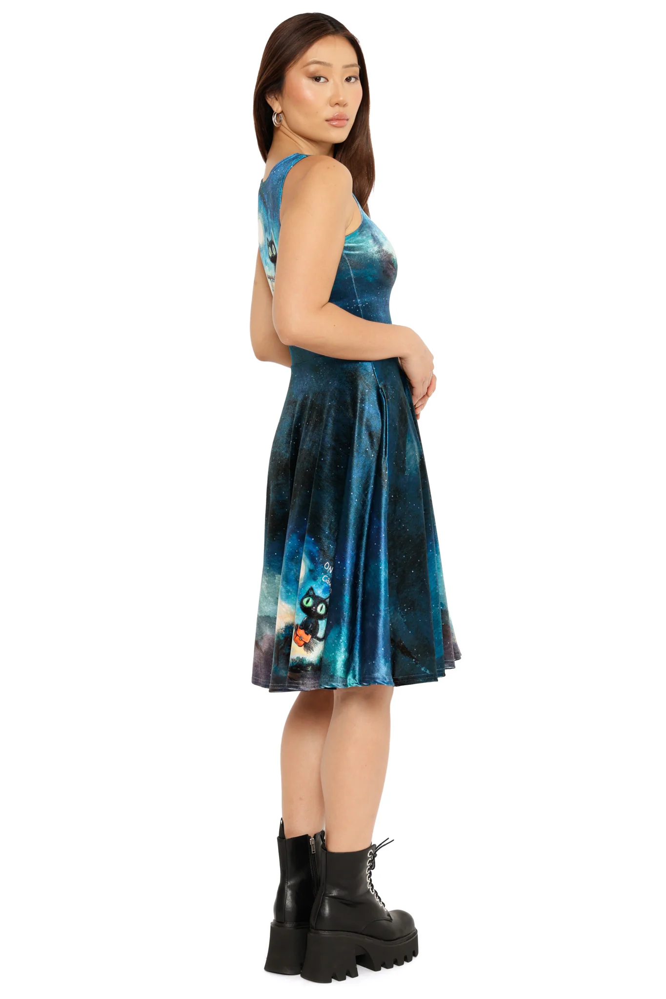 Mayhem and Mischief Velvet Princess Midi Dress - Image 5