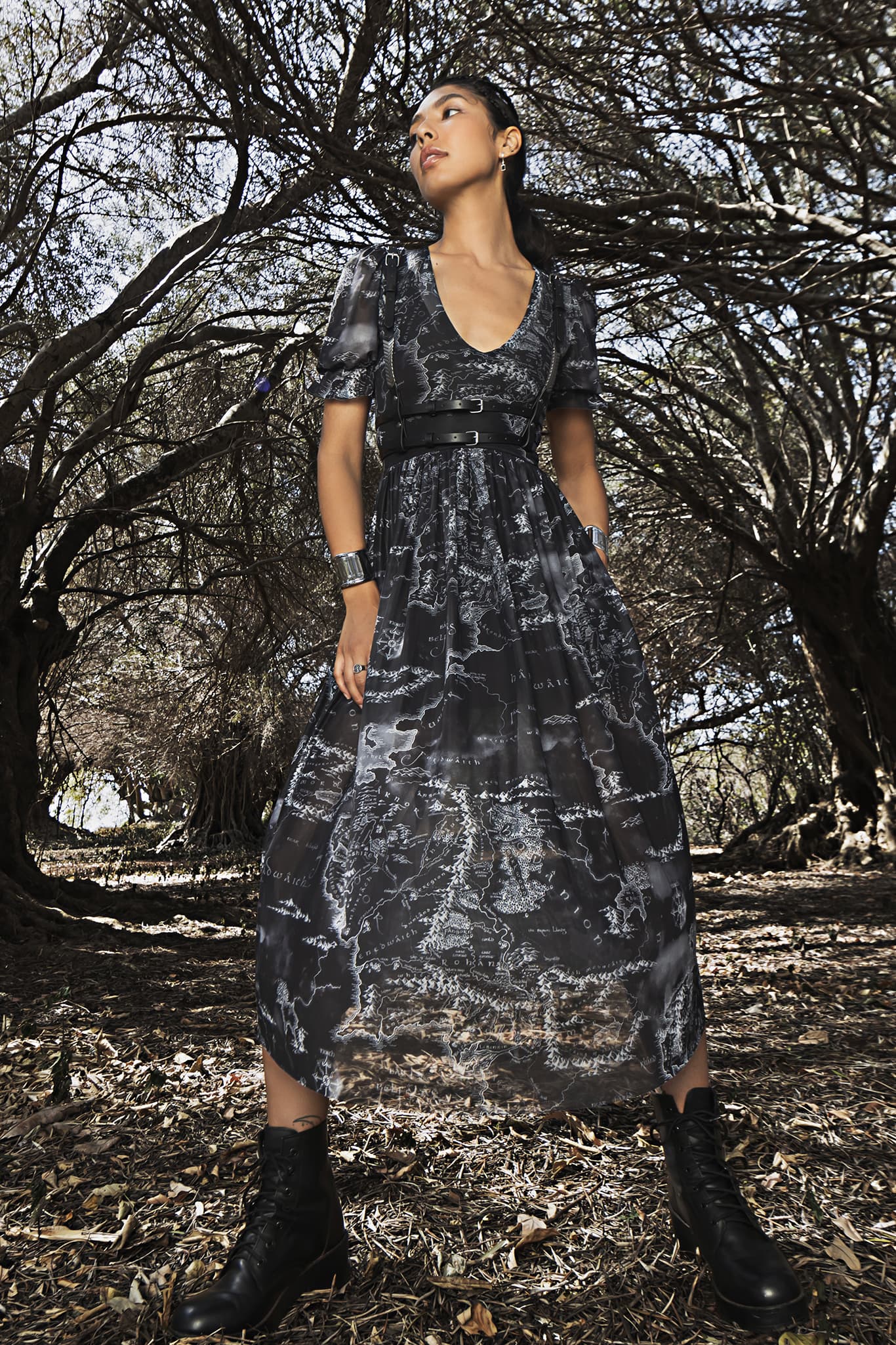 Middle-earth Map Black Stellar Dress - Image 4