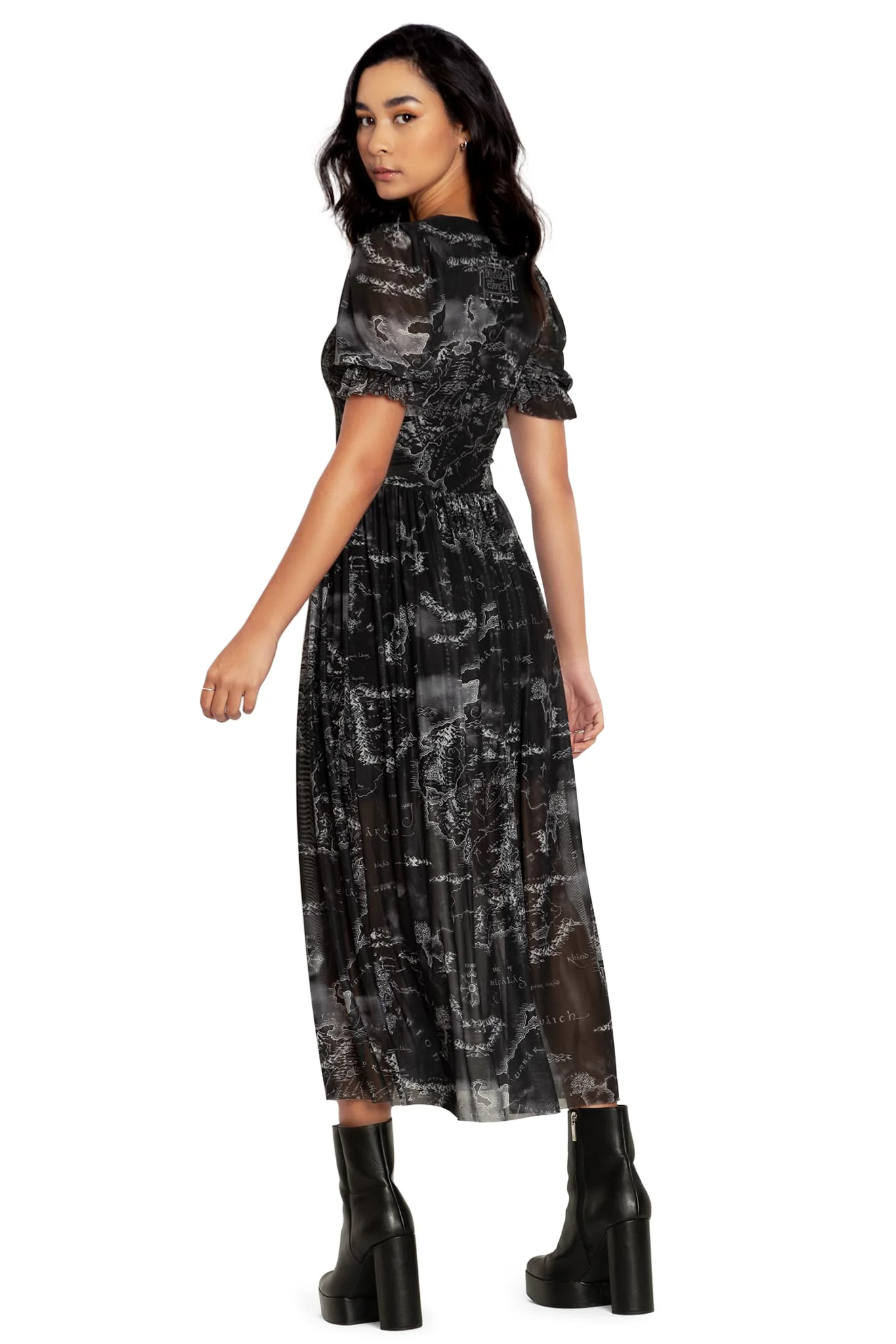 Middle-earth Map Black Stellar Dress - Image 7