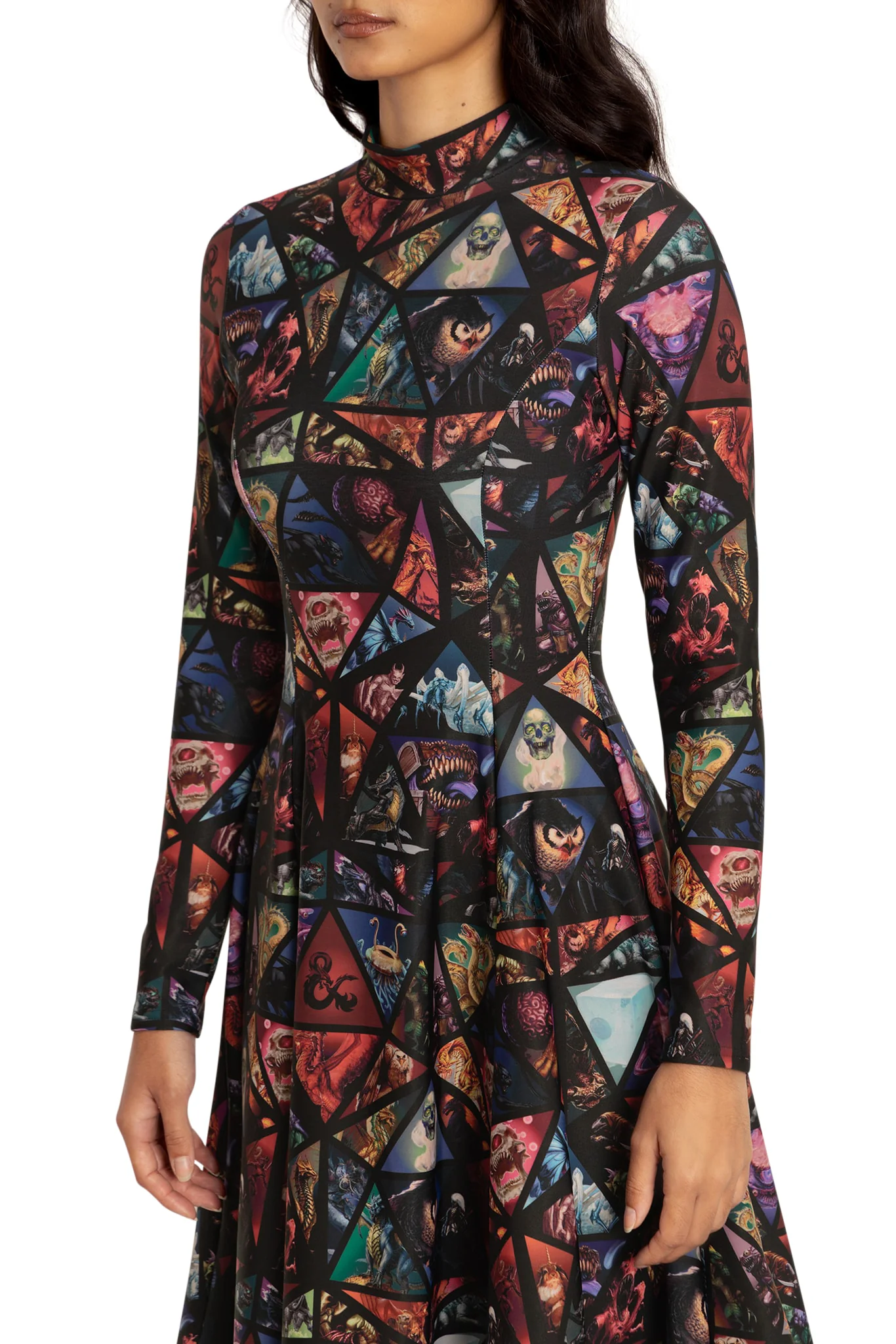 Monster Manual Long Sleeve Evil Longline Dress - Image 3