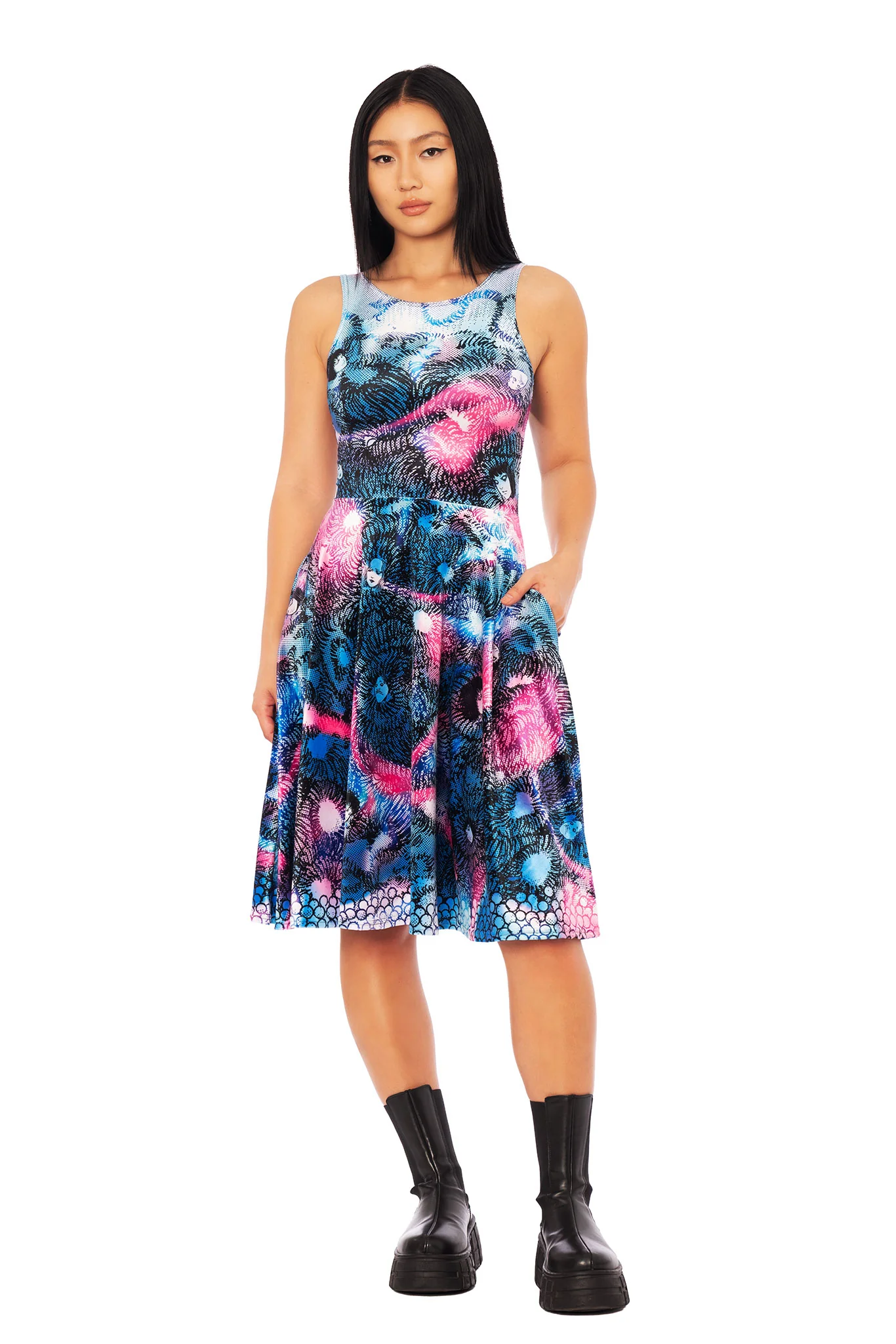 Paradonite Velvet Princess Midi Dress - Image 6