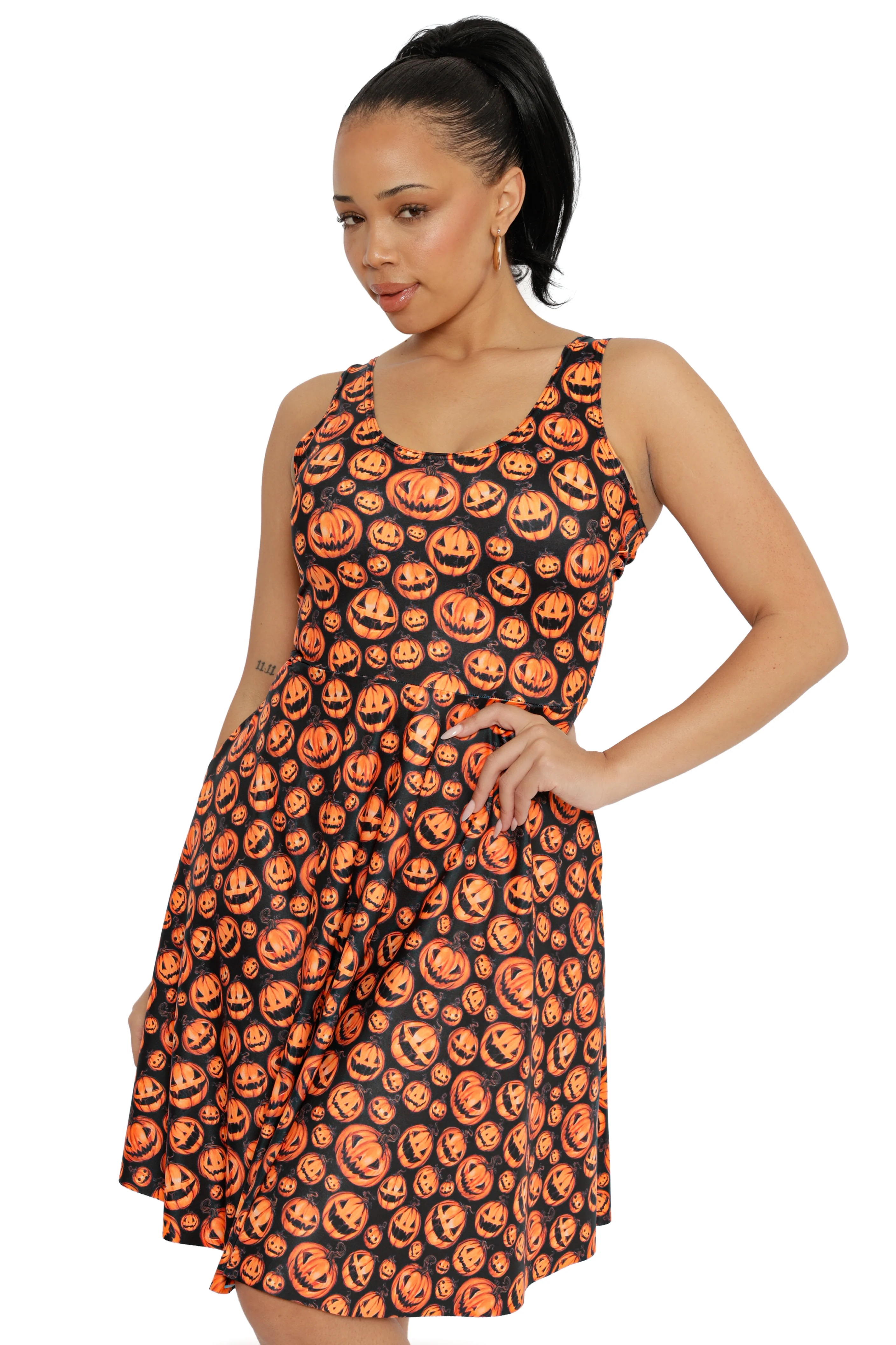 Pumpkins Scoop Longline Dress - Image 8