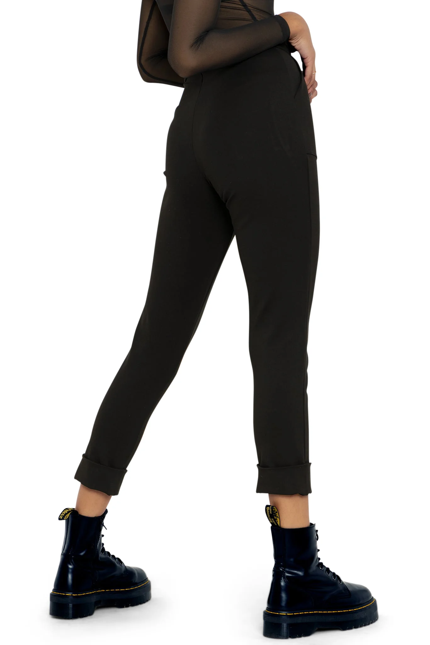 Push It Ponte High Waisted Cuffed Pants - Image 3