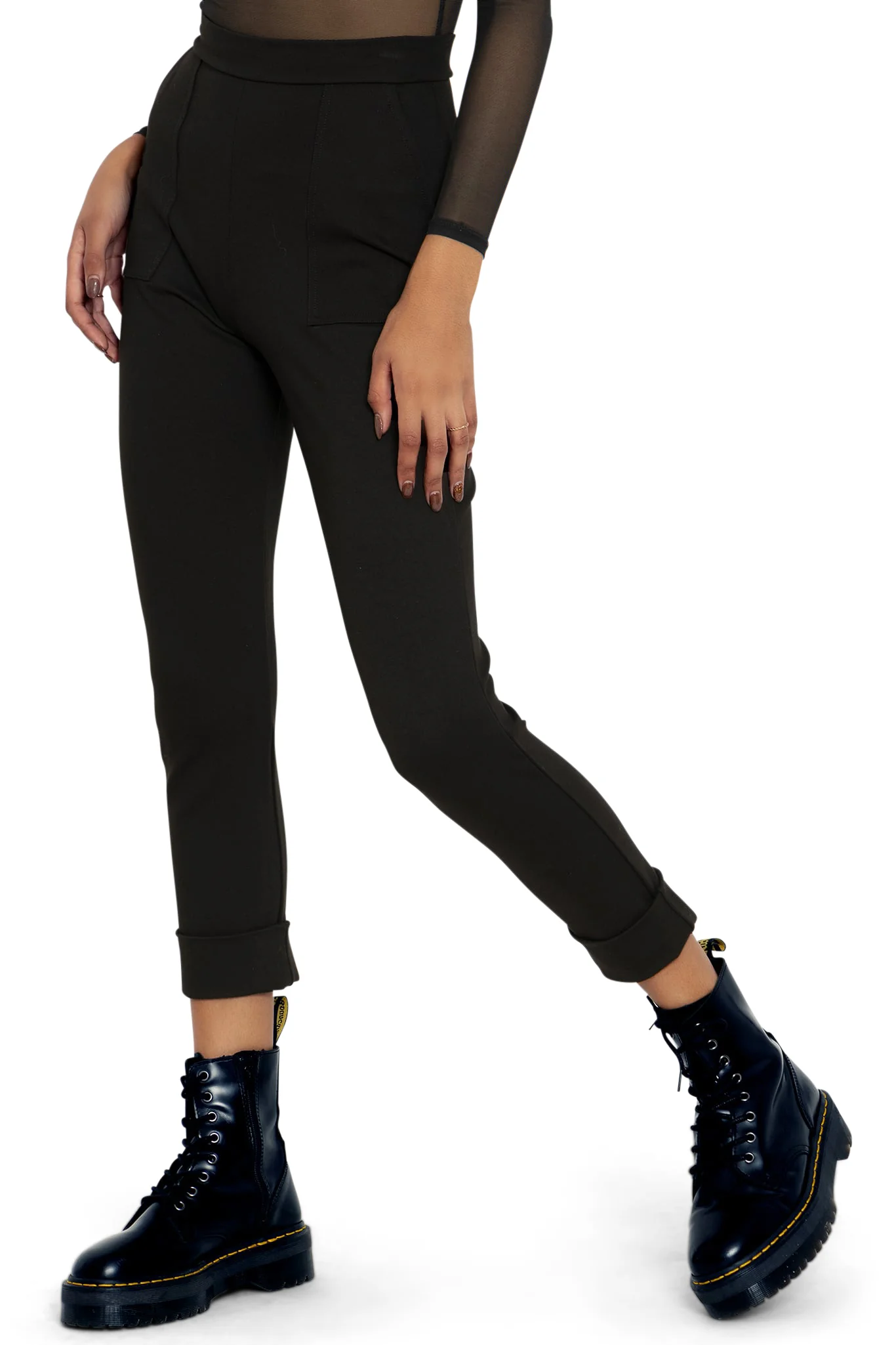 Push It Ponte High Waisted Cuffed Pants - Image 5