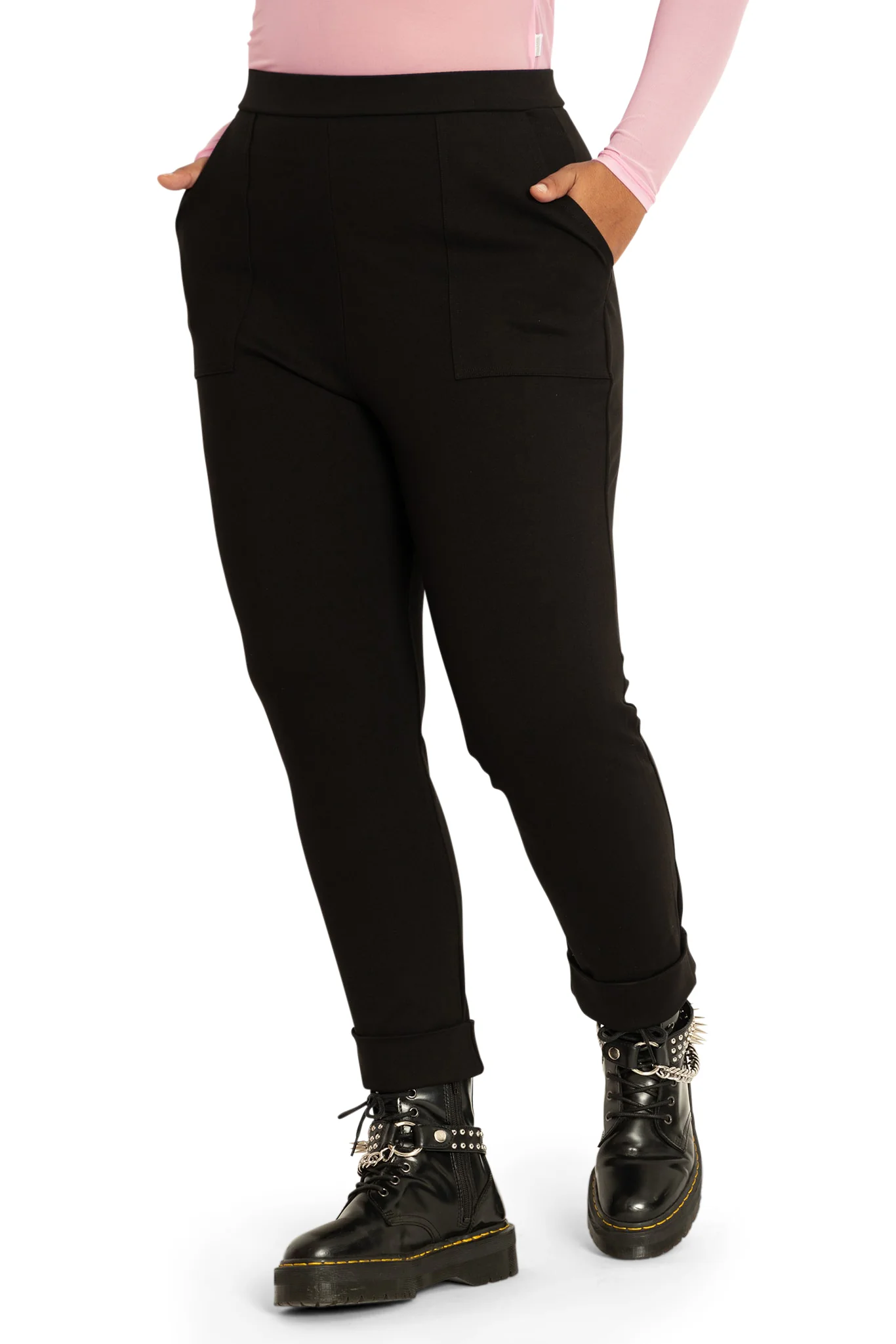 Push It Ponte High Waisted Cuffed Pants - Image 7