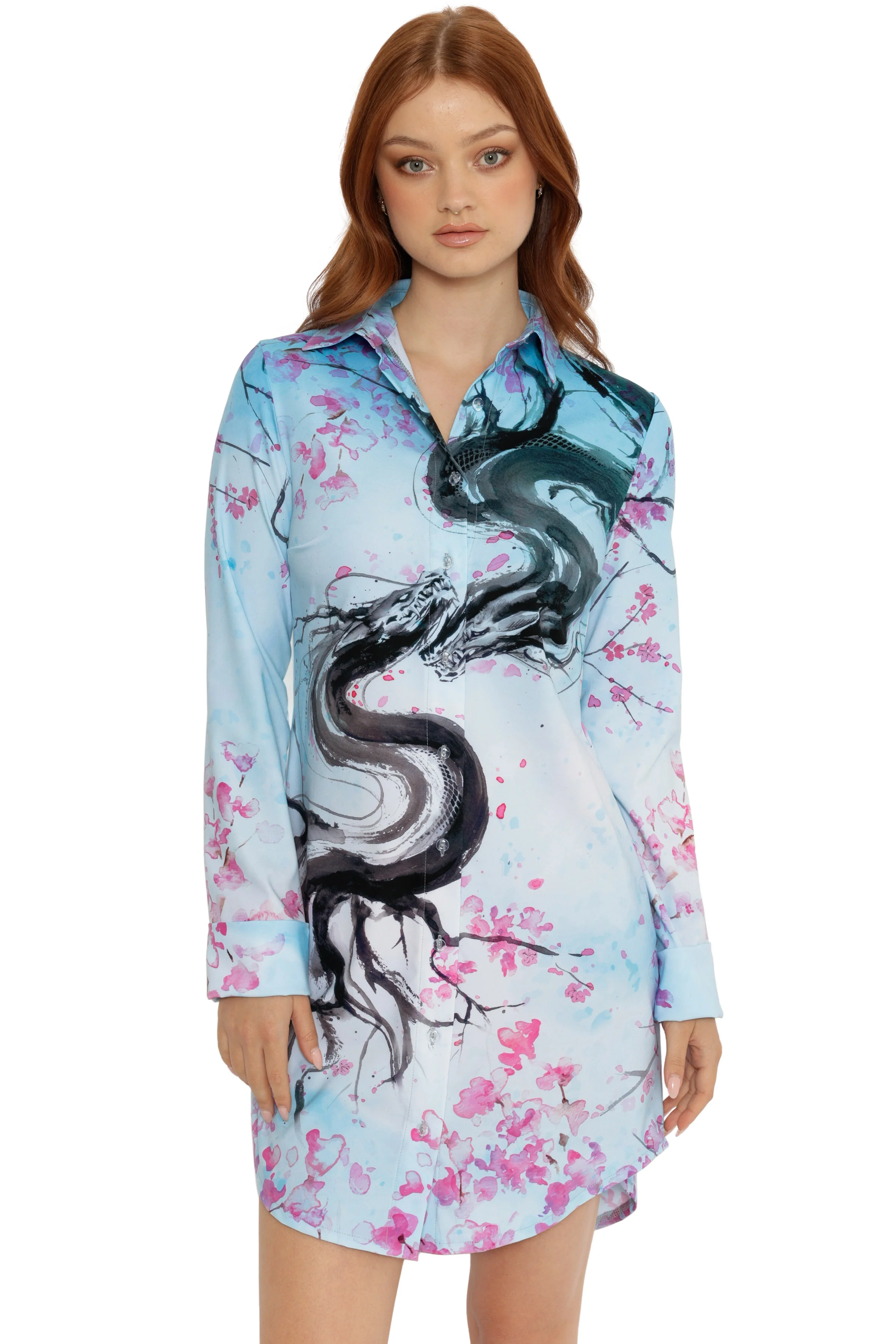 Reflection Of Myself Business Time Shirt Dress - Image 5