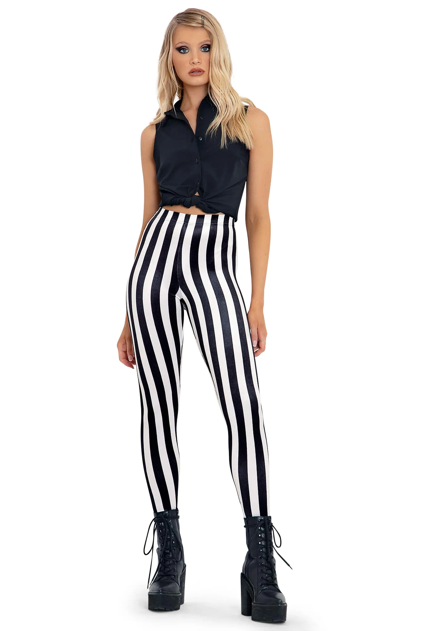 Ringleader Mono Velvet High Waisted Leggings - Image 4