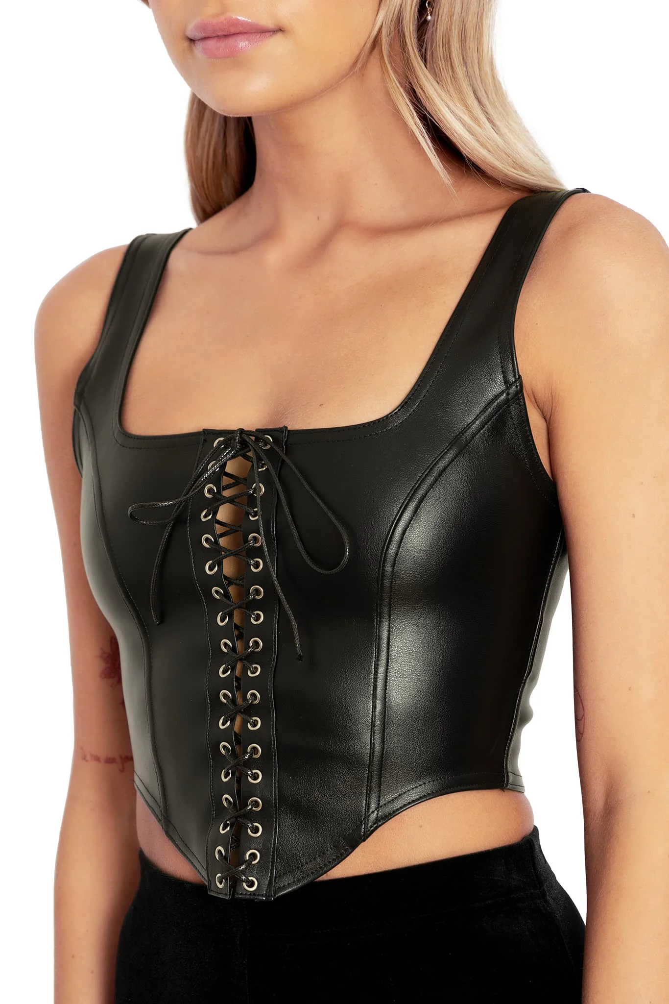 Route 666 Lace Up Corset Top - Image 3