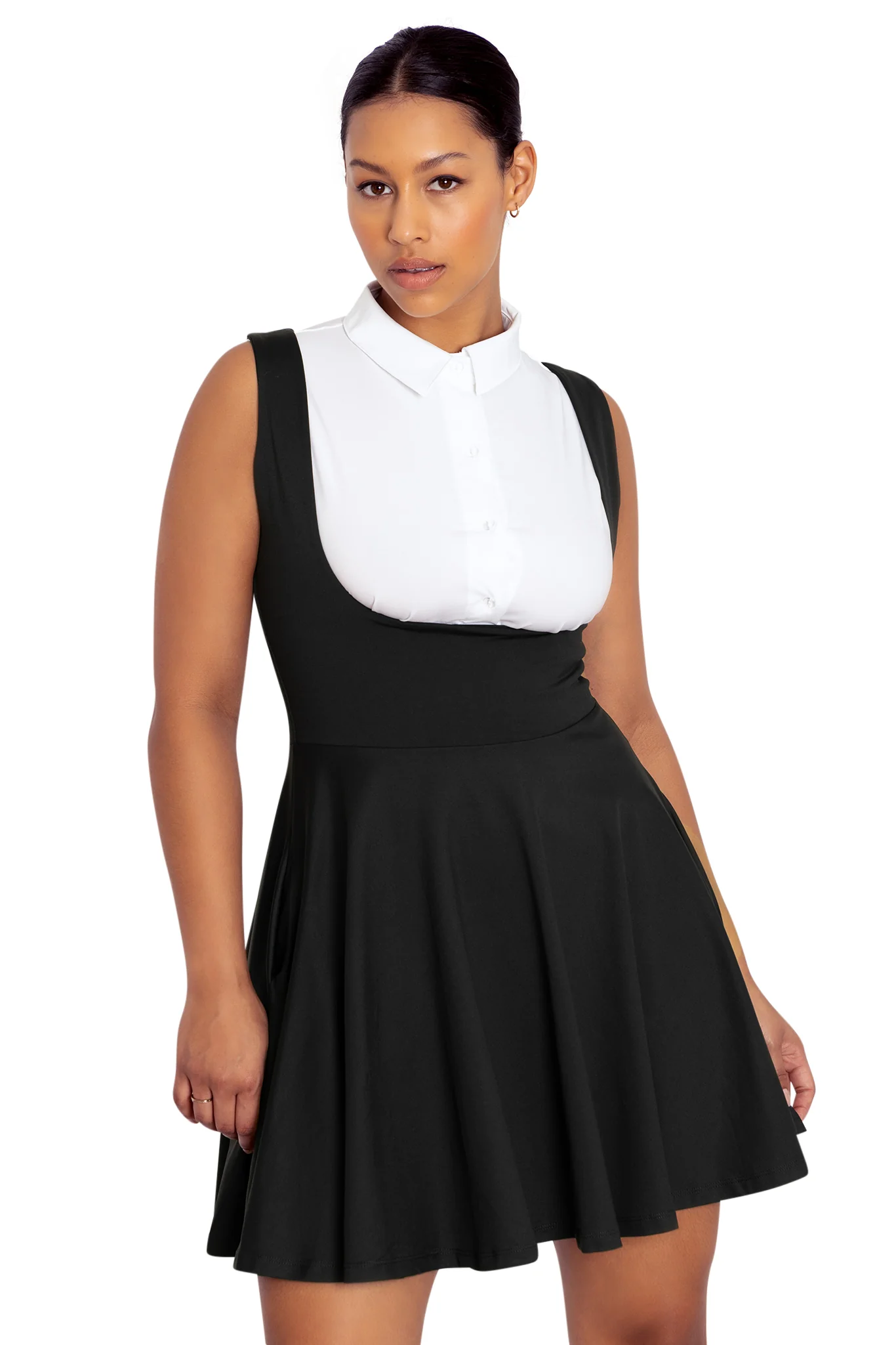 Show Us Ya Tops Matte Black Underbust Dress - Image 8