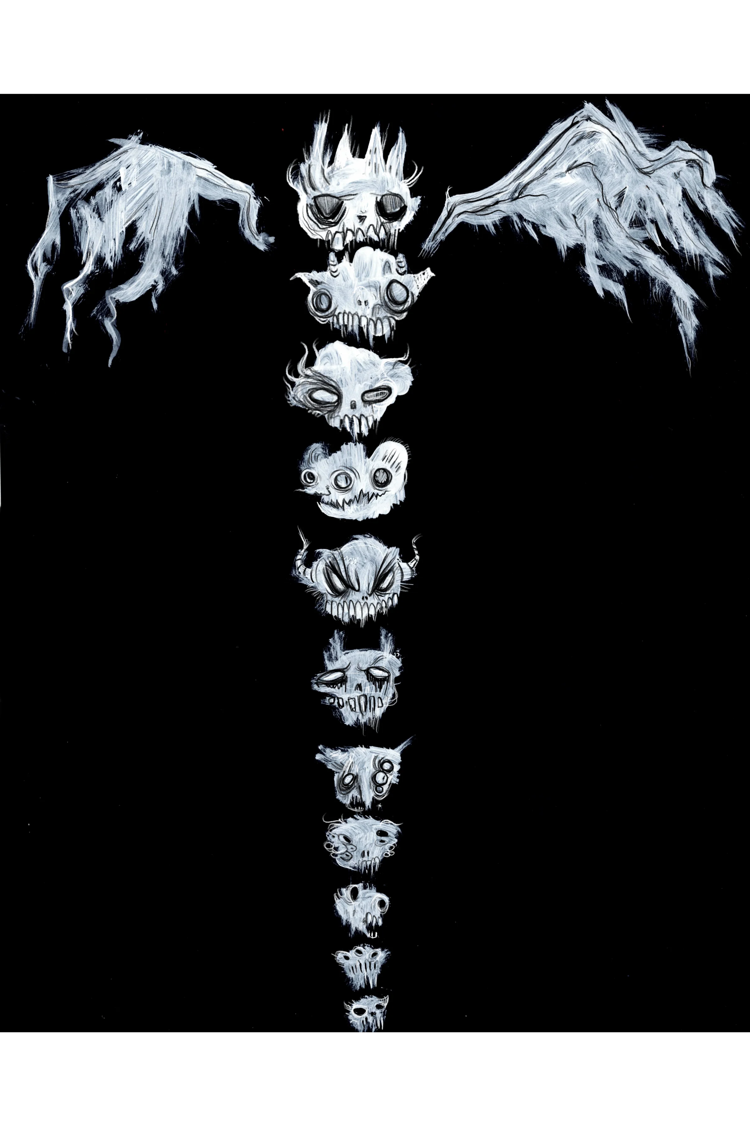 Skulls Sheer High Neck Long Sleeve Top - Image 6