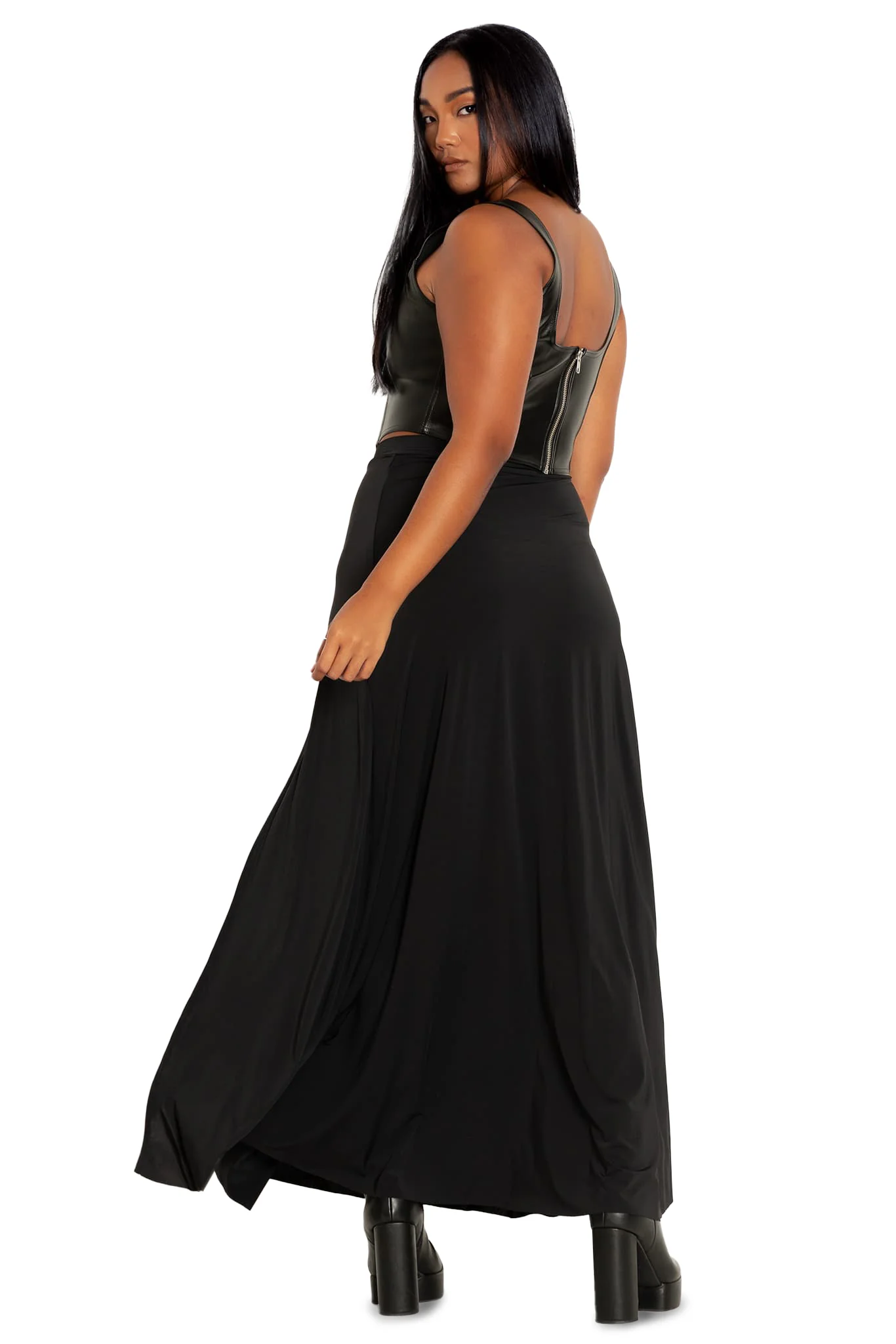 Sleek Light Single Split Skirt - Image 8