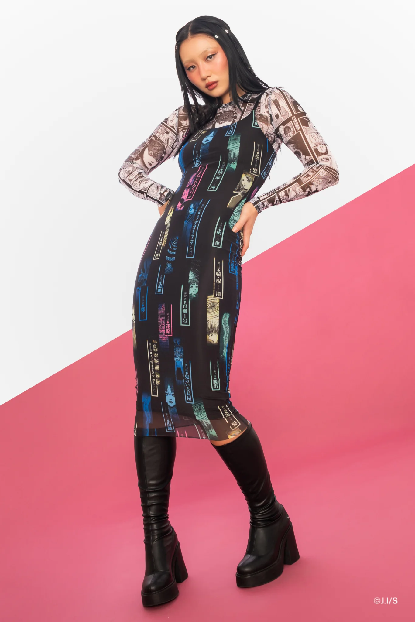 The Scar Sheer High Neck Long Sleeve Top - Image 8