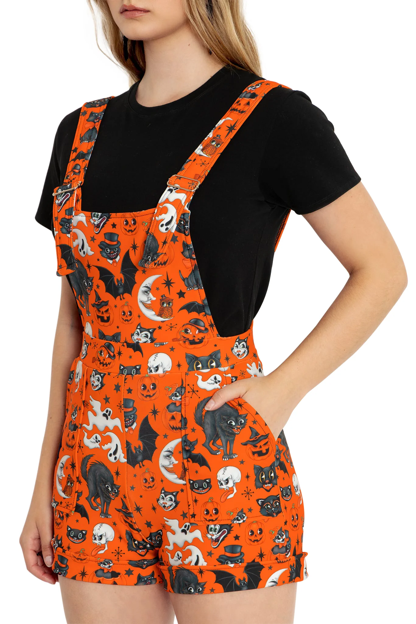Trick Or Treat Pumpkin Short Overalls - Image 3
